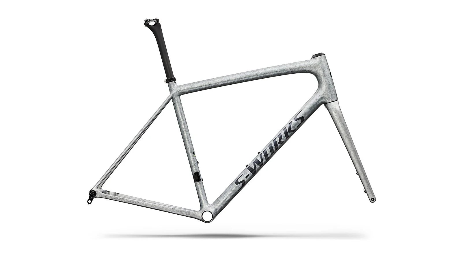 S-Works Aethos 2 Rahmenset FACT Gloss Silver Blurred Impasto / Black Pearl