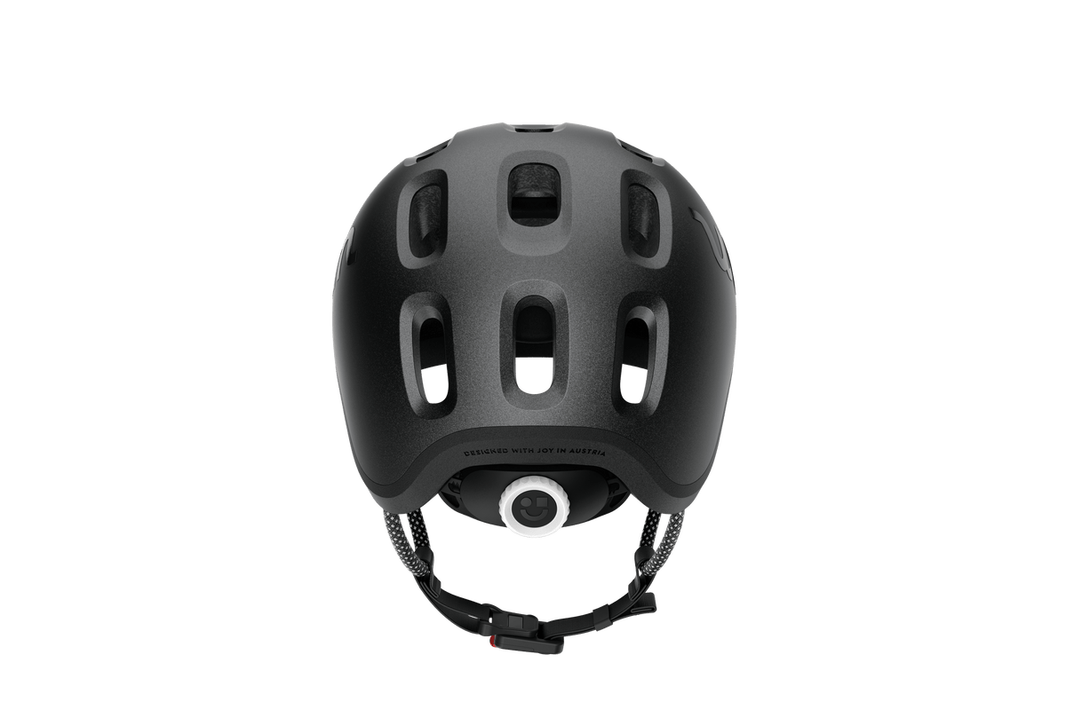 woom READY Kinderhelm Charcoal Metallic