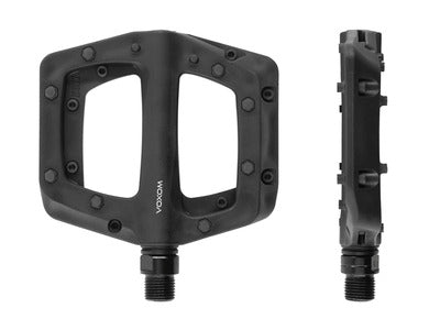 Voxom MTB Flat Pedale Pe26,schwarz, Kunststoff-Körper,,CrMo-Achse, Industrielager