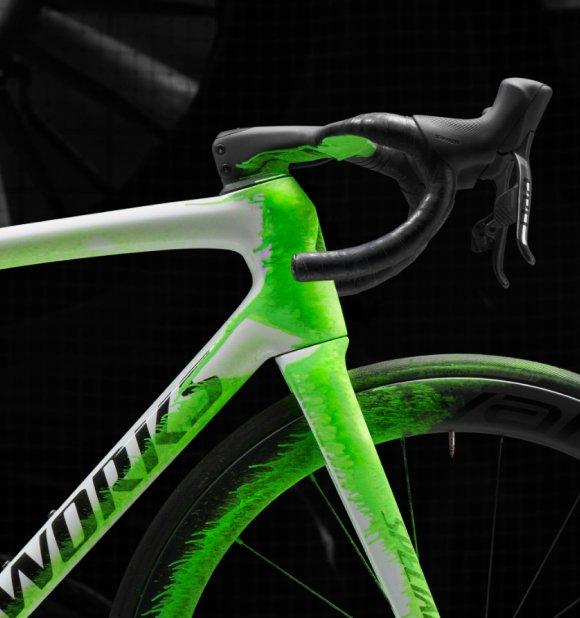 specialized rennrad grün Specialized TARMAC SL8 EXPERT DI2 Gloss Obsidian Metallic / Super Red
