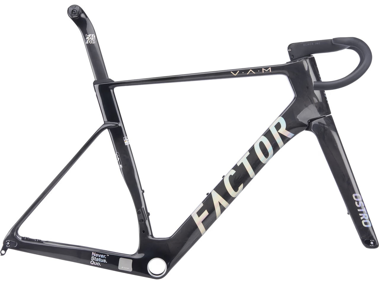 Ostro VAM Frameset gloss raw carbon black 52cm