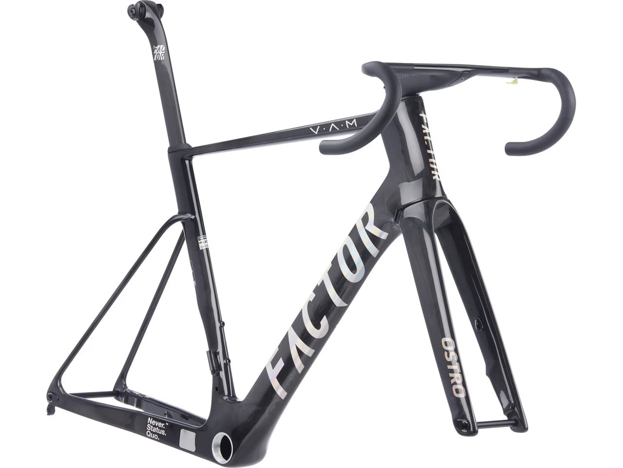 Factor Ostro VAM Frameset gloss raw carbon black 52