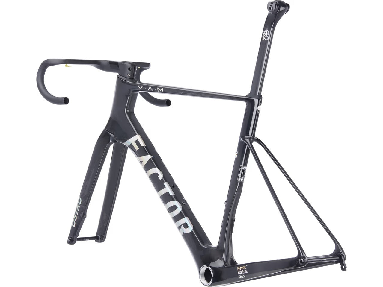 Factor Ostro VAM Frameset gloss raw carbon black 52