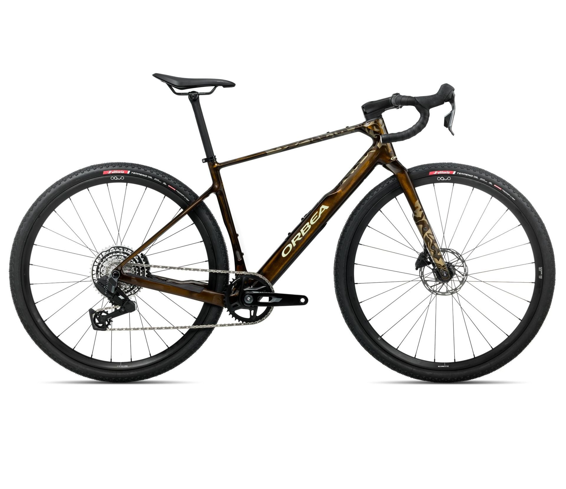 gravel bike carbon herren Orbea TERRA M31eTEAM 1X Caramel Carbon View (Gloss)