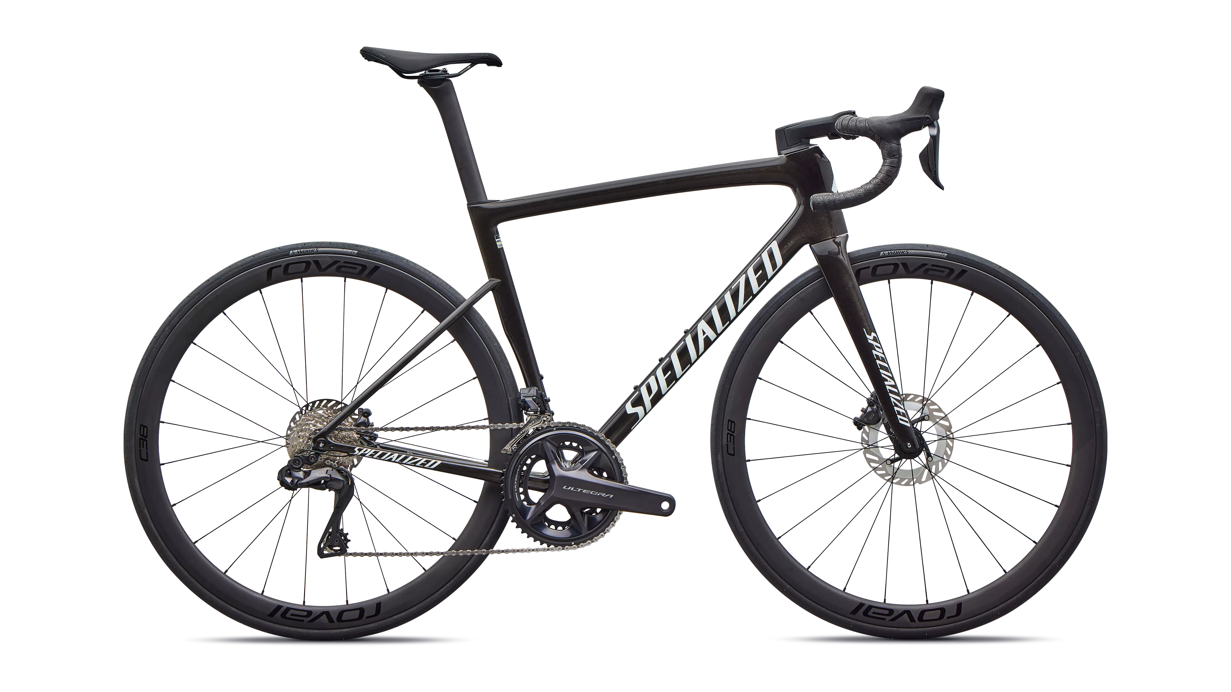 TARMAC SL8 EXPERT DI2 Gloss Obsidian Metallic / 25% Cqv Reflex Super Red Pearl Over White 49