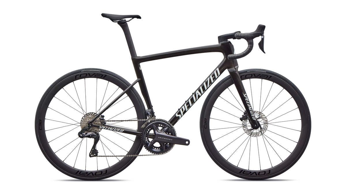 Specialized TARMAC SL8 EXPERT DI2 Gloss Obsidian Metallic / Super Red Pearl Over White