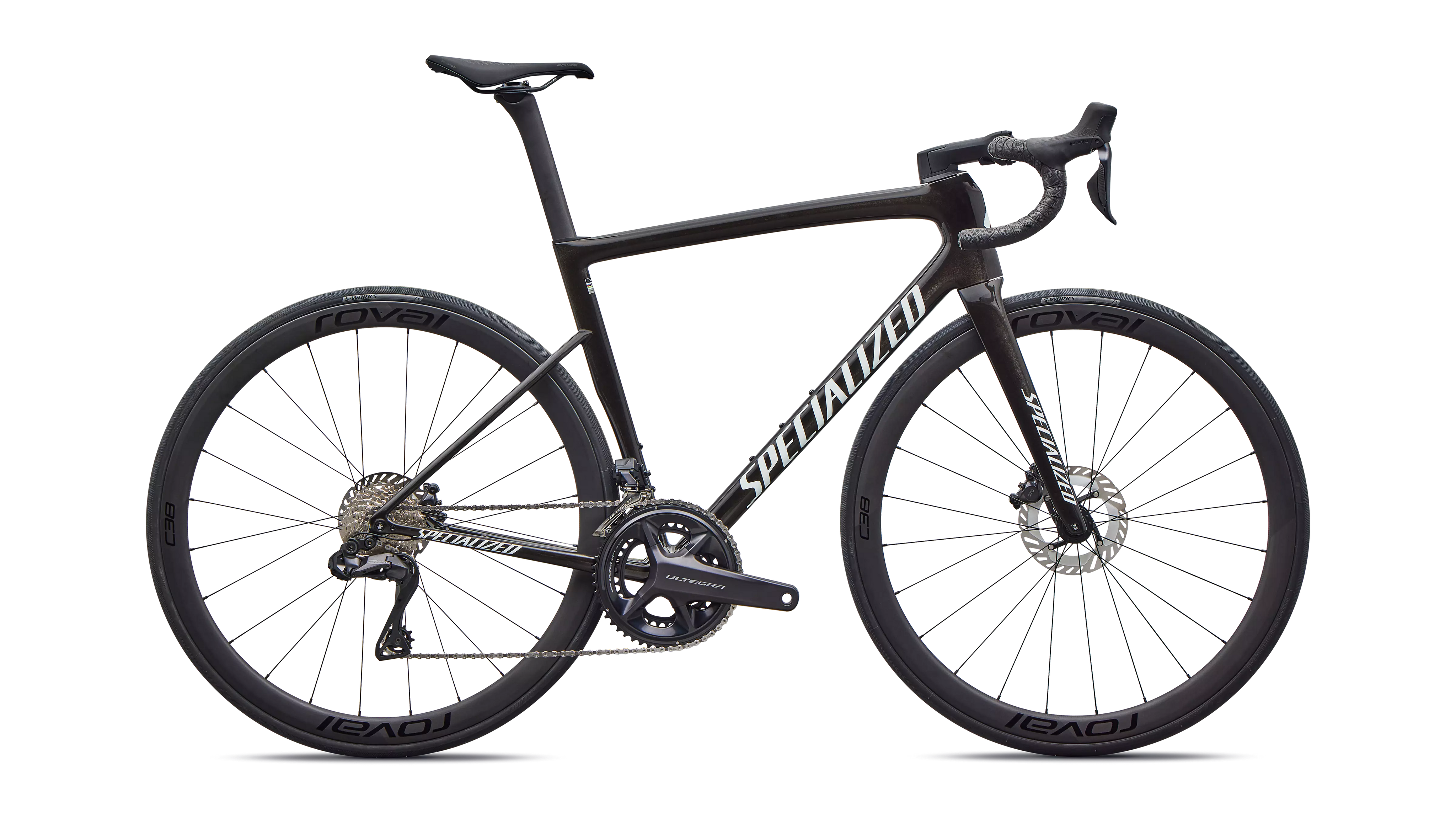 Specialized TARMAC SL8 EXPERT DI2 Gloss Obsidian Metallic / Super Red Pearl Over White