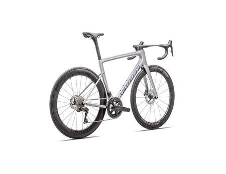 Specialized TARMAC SL8 PRO DI2 Gloss Liquid Silver / Satin Blue Pearl Over Black Liquid Metal 54