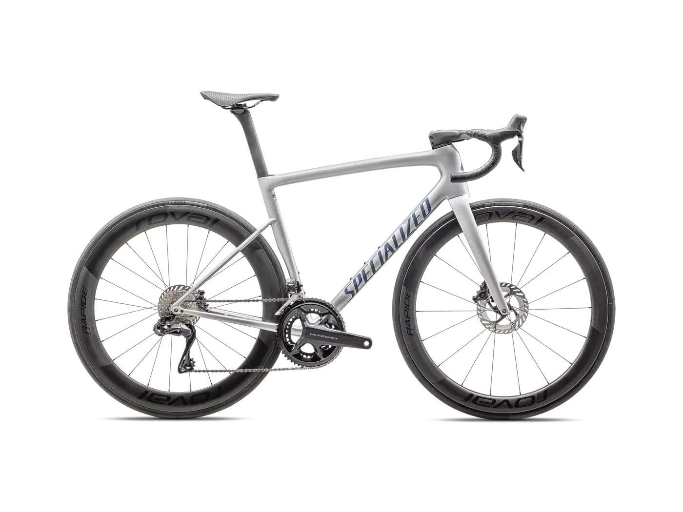 TARMAC SL8 PRO DI2 Gloss Liquid Silver / Satin Blue Pearl Over Black Liquid Metal 58